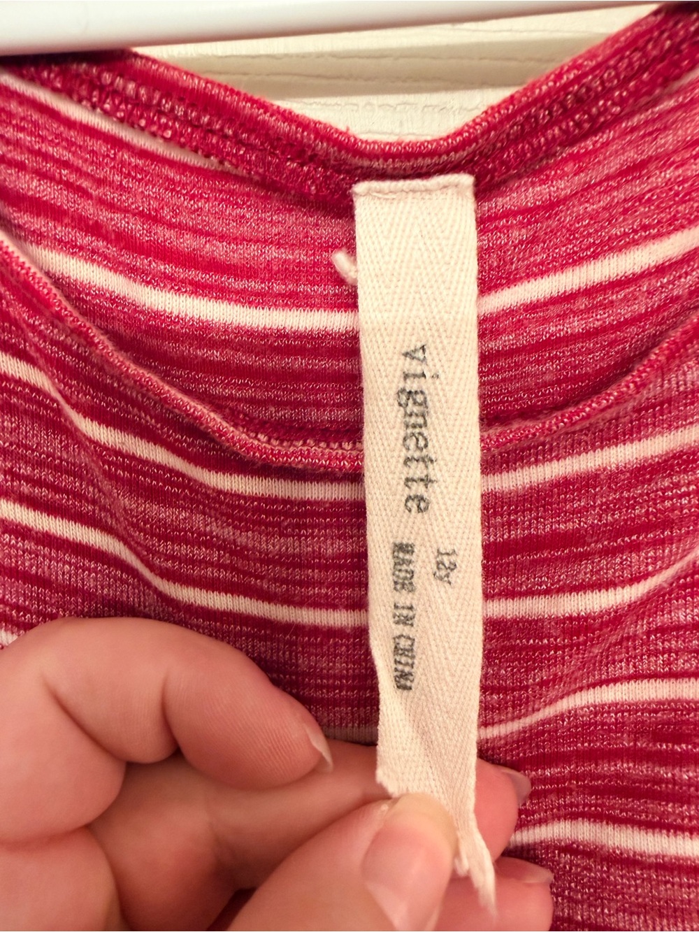Girls' Red Striped Short-Sleeve Casual Dress - Picture 2 of 4